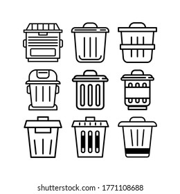 Bin icon or logo isolated sign symbol vector illustration - Collection of high quality black style vector icons
