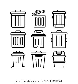 Bin icon or logo isolated sign symbol vector illustration - Collection of high quality black style vector icons
