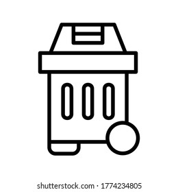 Bin icon or logo isolated sign symbol vector illustration - high quality black style vector icons
