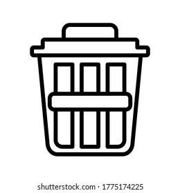 Bin icon or logo isolated sign symbol vector illustration - high quality black style vector icons
