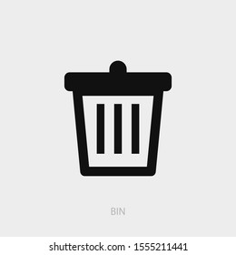Bin icon. New trendy bin vector illustration symbol.