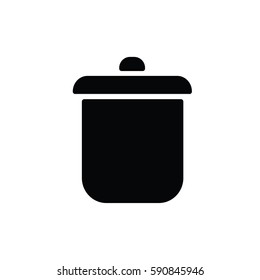 bin icon on white background