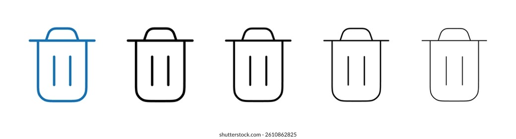 Bin icon Outline vector logo for web ui