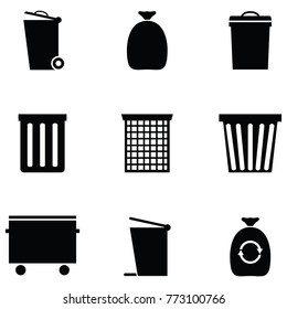 bin icon set