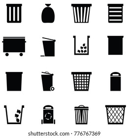 bin icon set