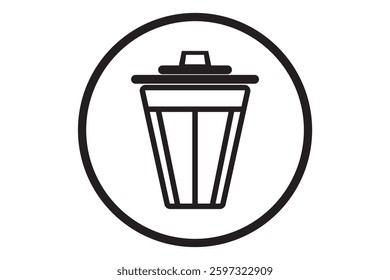 Bin icon set. Trash bin icon symbol of delete vector illustration