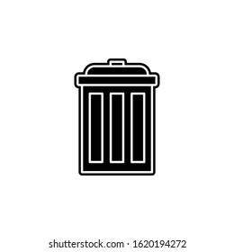 bin icon. Simple glyph, flat vector of camping icons for ui and ux, website or mobile application