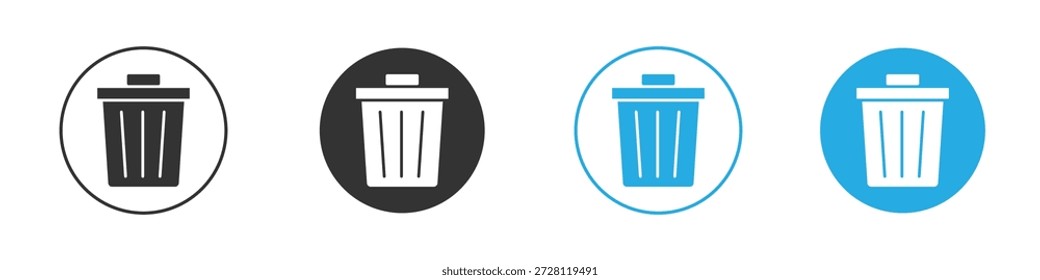 Icono de papelera. ilustración simple diseño gráfico negro doodle