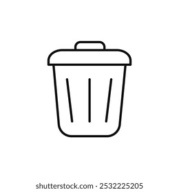 Bin icon. simple thin line icon.