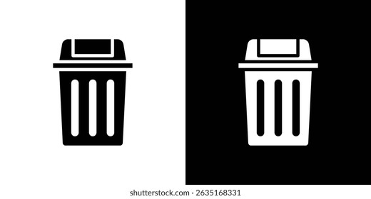 Bin icon symbols. Vector illustration.