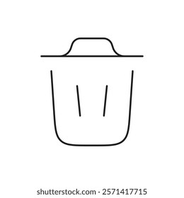 Bin icon Thin line vector