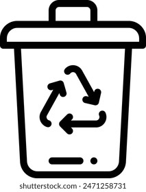 icono de bin. Diseño De Estilo Lineal Delgado Aislado Sobre Fondo Blanco