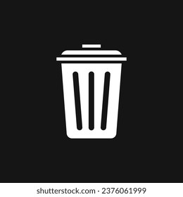 Bin icon . Trash can collection. Trash icons set. Web icon, delete button. Delete symbol flat style on white background - stock vector.
