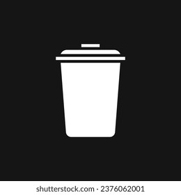 Bin icon . Trash can collection. Trash icons set. Web icon, delete button. Delete symbol flat style on white background - stock vector.
