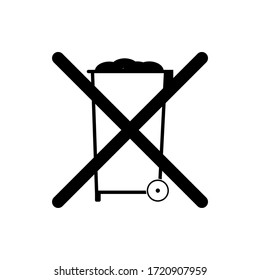 Icono de Bin, diseño de señalización de basura.