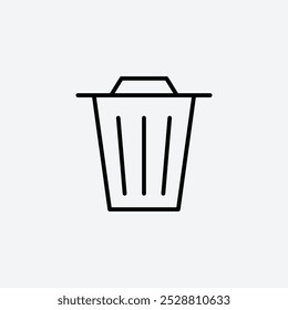 Bin icon in tree different line stroke sizes.