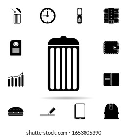 bin icon. Universal set of university life for website design and development, app development