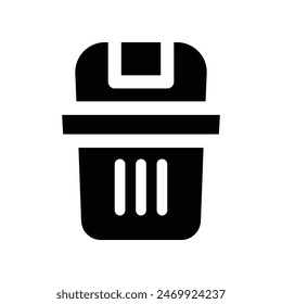 bin icon. vector glyph icon for your website, mobile, presentation, and logo design.