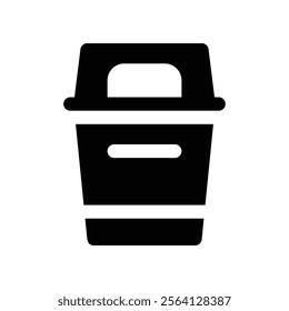 Bin icon. vector glyph icon for your website, mobile, presentation, and logo design.