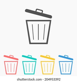 bin icon , Vector illustration