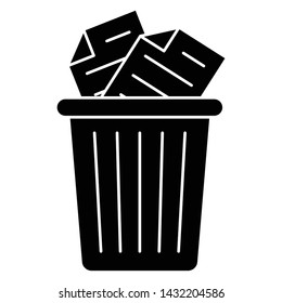 Bin Icon, Vector Illustration, Business Outline