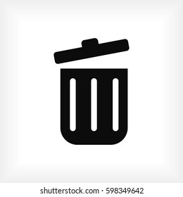 bin icon, vector illustration. Flat design eps 10