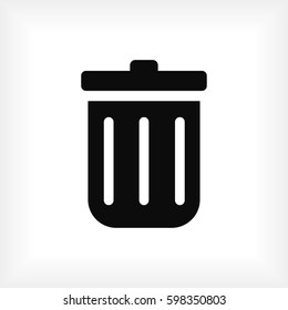bin icon, vector illustration. Flat design eps 10