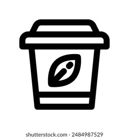 bin icon. vector line icon for your website, mobile, presentation, and logo design.