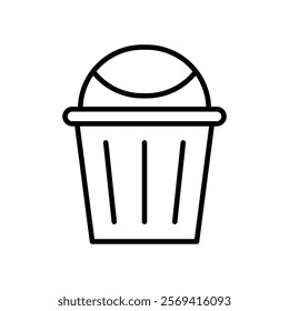 Bin icon Vector logo outline