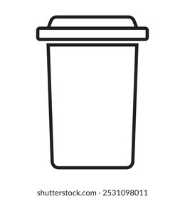 Vector de icono de papelera sobre fondo blanco