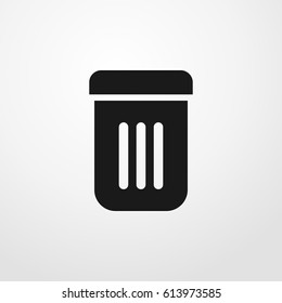 bin icon. vector sign symbol on white background