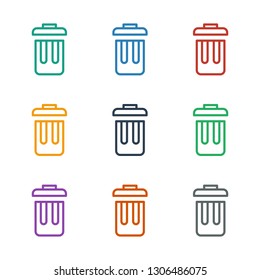 bin icon white background. Editable outline bin icon from photography. Trendy bin icon for web and mobile.
