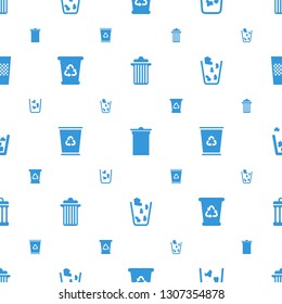 bin icons pattern seamless white background. Included editable filled delete trash bin, trash bin, recycle icons. icons for web and mobile.