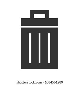 Bin icon,trash bin vector,garbage sign isolated on white background,simple recycling  illustration for graphic design,web and mobile platforms.