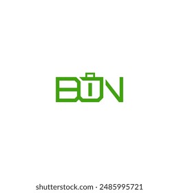 Bin letter. Word mark logo design.