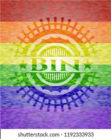 Bin lgbt colors emblem 