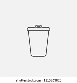 Bin line icon keep clean health icon