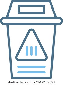 Bin Line Two Colour Icon