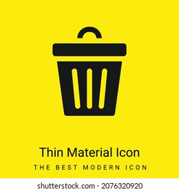 Bin minimal bright yellow material icon