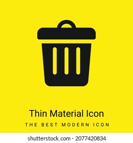 Bin minimal bright yellow material icon