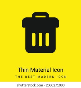 Bin minimal bright yellow material icon