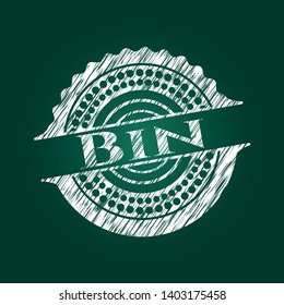 Bin on chalkboard. Vector Illustration. Detailed.