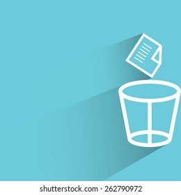bin and paper, waste