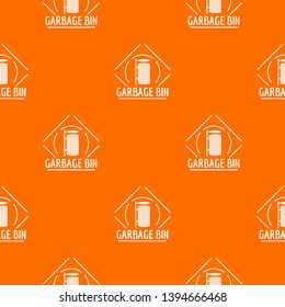 Bin pattern vector orange for any web design best
