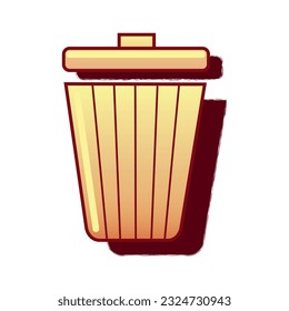 Bin PC icon. Retro PC user interface aestetic.
