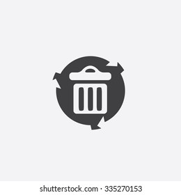 bin recycle cut identity template icon design element