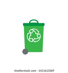 bin, recycle icon logo design