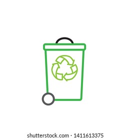 bin, recycle icon logo design