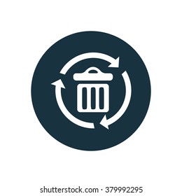 bin recycle icon, on white background
