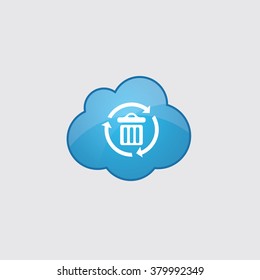 bin recycle icon, on white background
